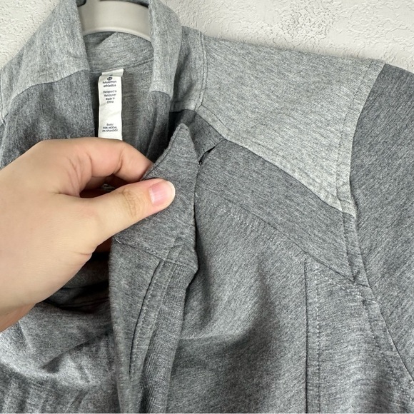 Lululemon Heathered Mod Medium Gray Athleisure Coast Wrap Size 6 - Picture 5 of 8